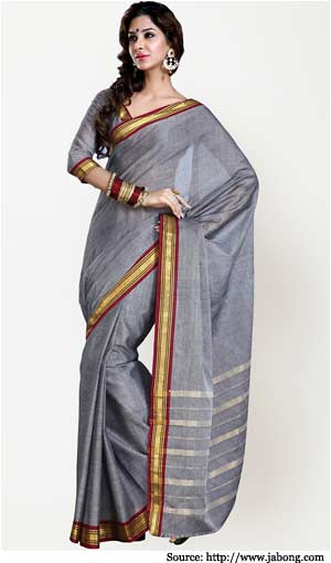 Solid-Grey-Saree