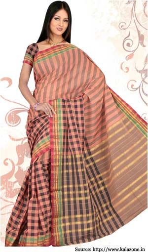 pattern pre-dyed cotton sarees